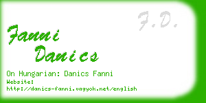 fanni danics business card